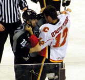QC Flames' Kyle Greentree fight